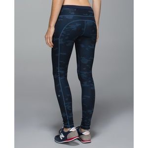Lululemon Blue Oil Slick Camo Speed Tights II